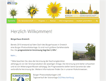 Tablet Screenshot of buerger-energiegenossenschaft.de